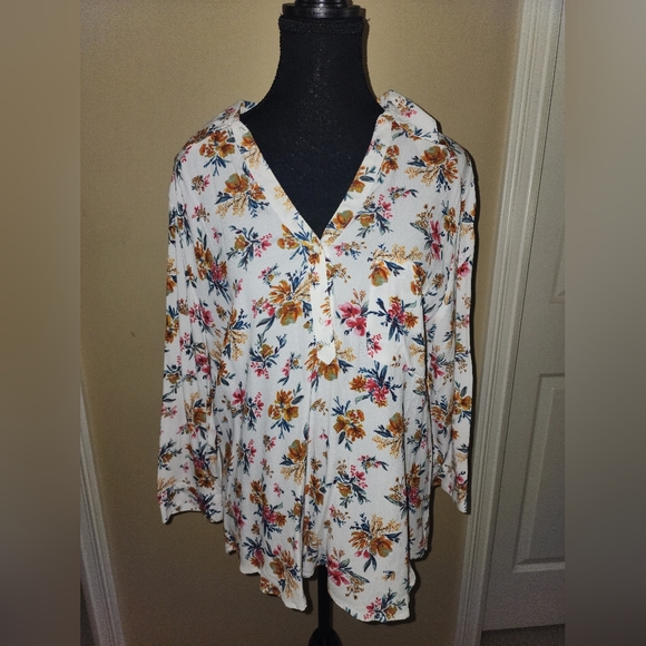 Zara Floral Blouse Size M - Picture 4 of 4